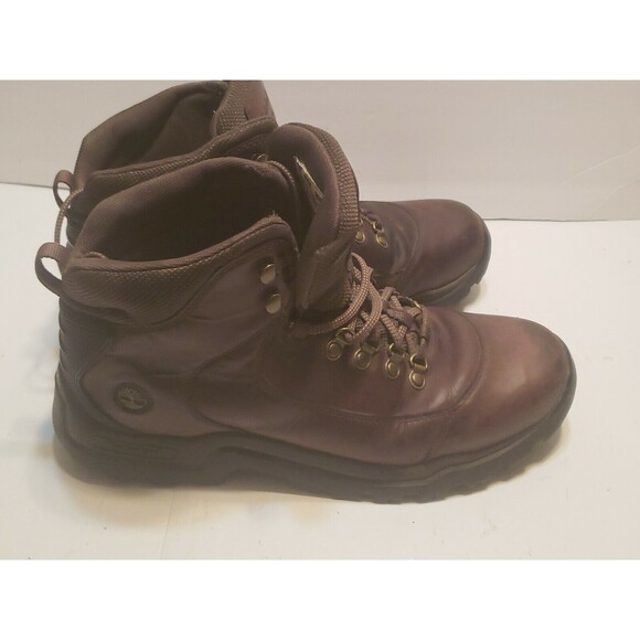 Men\'s Timberland Brown Leather High Top Lace Up Boots Size: 10 M